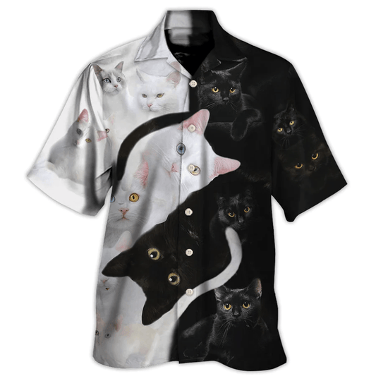 Cat Lover Aloha Shirt - Cat Are Better Than, Black Cat, White Cat Hawaiian Shirt For Men And Women, Perfect Gifts For Cat Mom, Cat Dad, Friends, Family - Amzanimalsgift