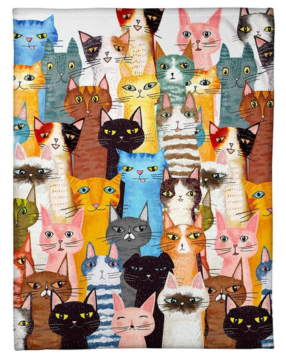 Cat Portrait Canvas - Colorful Cat Abstract Canvas - Perfect Gift For Cat Lover, Friend, Family - Amzanimalsgift