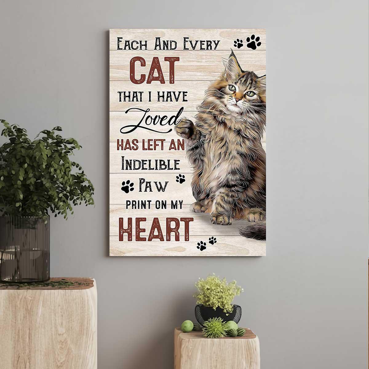 Cat Portrait Canvas - Each And Every Cat That I Have Loved Matte Canvas, Premium Wrapped Canvas - Gift For Cat Lovers, Family, Friends - Amzanimalsgift