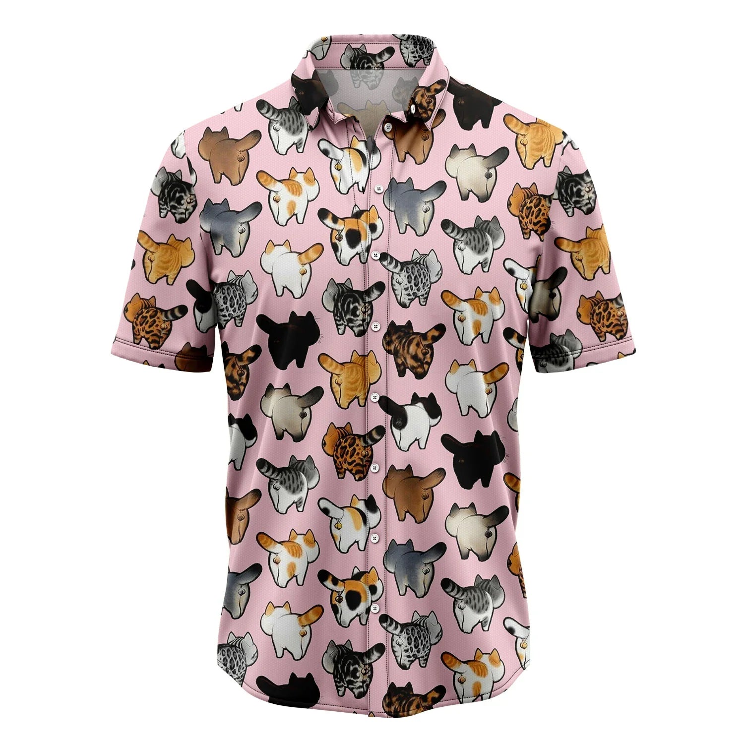Cats Hawaiian Shirt, Freaking Love Cats Aloha Shirt For Men Women - Perfect Gift For Cat Lovers, Husband, Boyfriend, Friend, Family, Wife - Amzanimalsgift