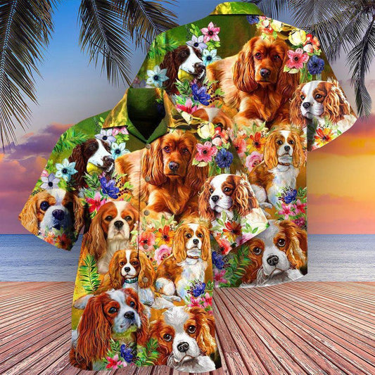 Cavalier King Charles Spaniel Hawaiian Shirt, The Best Therapy Has Fur And Four Legs Dog Aloha Hawaiian Shirt, Gift For Dog Lover, Friends - Amzanimalsgift