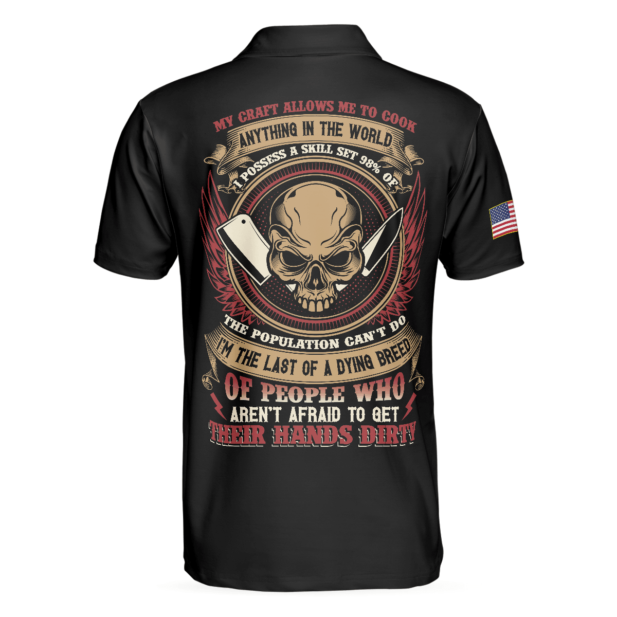 Chef My Craft Allows Me To Cook Anything Short Sleeve Polo Shirt, Skull Polo Shirt, Best Disc Golf Shirt For Men - Amzanimalsgift