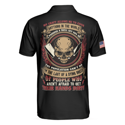 Chef My Craft Allows Me To Cook Anything Short Sleeve Polo Shirt, Skull Polo Shirt, Best Disc Golf Shirt For Men - Amzanimalsgift