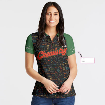 Chemistry Teacher Custom Name Women Polo Shirt, I Am A Chemistry Teacher Personalized Women Polo Shirts, Gift For Teacher's Day, Ladies - Amzanimalsgift