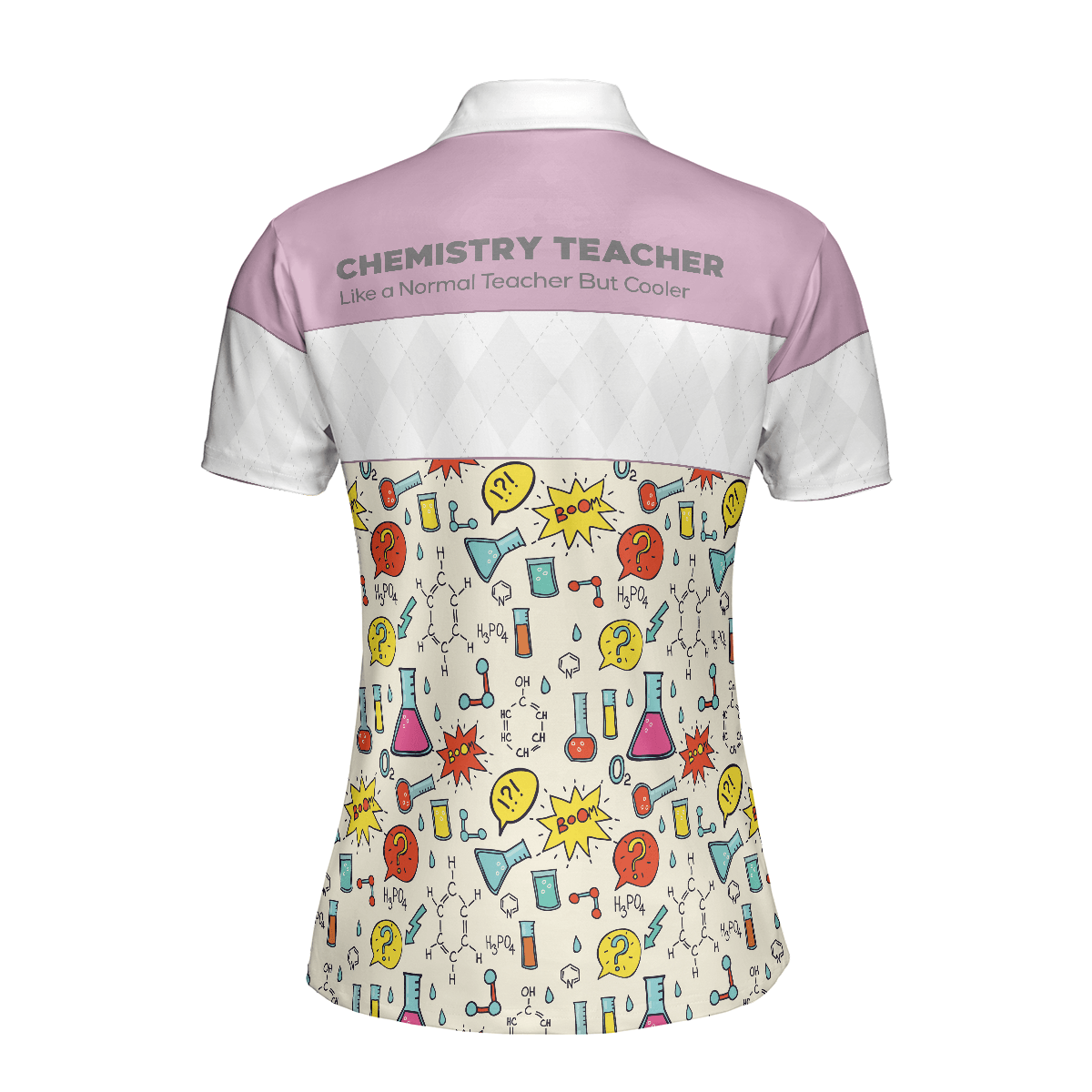 Chemistry Teacher Women Polo Shirt, Like A Normal Teacher But Cooler, Symbol Chemistry Pink Women Polo Shirts, Gift For Chemistry Lover, Teacher's Day - Amzanimalsgift