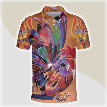 Chicken Men Polo Shirts For Summer - Chicken Pattern Fabulous Button Shirts For Men - Perfect Gift For Chicken Lovers, Animal Lovers - Amzanimalsgift