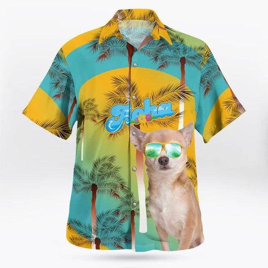Chihuahua Aloha Hawaiian Shirt - Dog Summer Beach Tropical Leaves Hawaiian Shirt For Summer - Perfect Gift For Dog Lovers Friend, Family - Amzanimalsgift