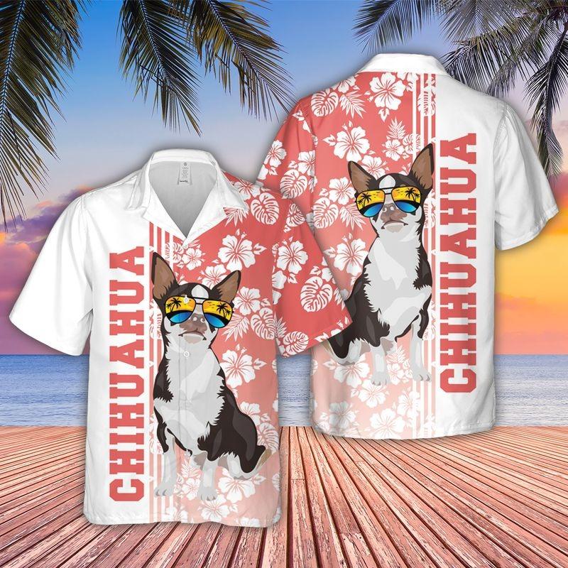 Chihuahua Aloha Hawaiian Shirt - Tropical Leaves Hawaiian Shirt, Chihuahua Sunglass Hawaiian Shirt For Men & Women, Chihuahua Lover - Amzanimalsgift