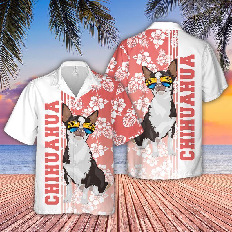 Chihuahua Dog Aloha Hawaiian Shirts For Summer, Tropical Hawaiian Shirt For Men Women Outfit, Beachwear Gift For Dog Lovers, Friend, Dog Mom Dad - Amzanimalsgift