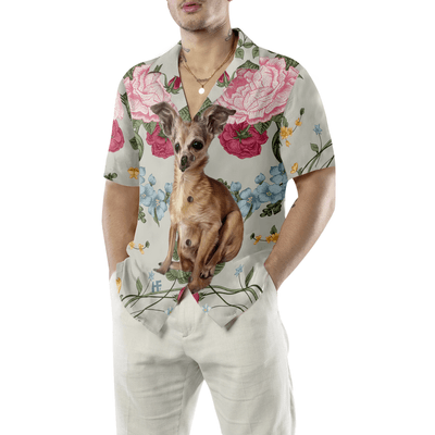 Chihuahua Hawaiian Shirt, Chihuahua Floral, Pink Roses Aloha Shirt For Men And Women - Perfect Gift For Chihuahua Lovers, Friends, Family - Amzanimalsgift