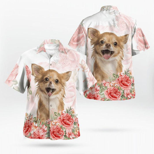 Chihuahua Hawaiian Shirt, Chihuahua Flower Hawaiian Shirt, Chihuahua Summer Aloha Shirt- Perfect Gift For Men, Women, Dog Lover, Friend, Family - Amzanimalsgift