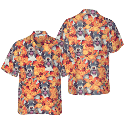 Chihuahua Hawaiian Shirt, Chihuahua Puppies, Summer Flowers Aloha Shirt For Men - Perfect Gift For Chihuahua Lovers, Friends, Family - Amzanimalsgift