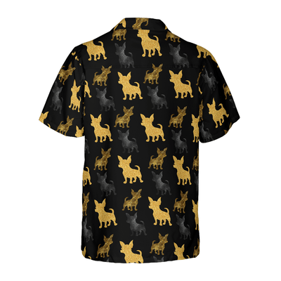 Chihuahua Hawaiian Shirt, Golden Chihuahua Aloha Shirt For Men - Perfect Gift For Chihuahua Lovers, Husband, Boyfriend, Friend, Family - Amzanimalsgift