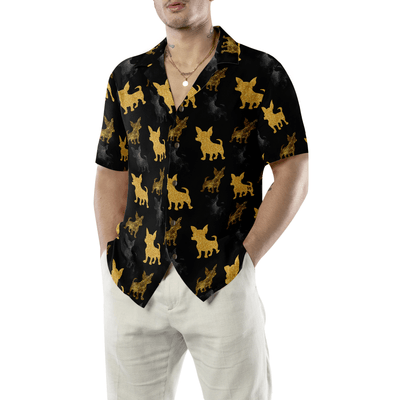 Chihuahua Hawaiian Shirt, Golden Chihuahua Aloha Shirt For Men - Perfect Gift For Chihuahua Lovers, Husband, Boyfriend, Friend, Family - Amzanimalsgift