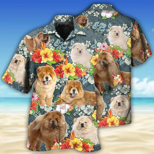 Chow Chow Aloha Hawaii Shirt - Dog Lovely Tropical Hawaiian Shirt For Summer - Perfect Gift For Dog Lovers, Friend, Family - Amzanimalsgift