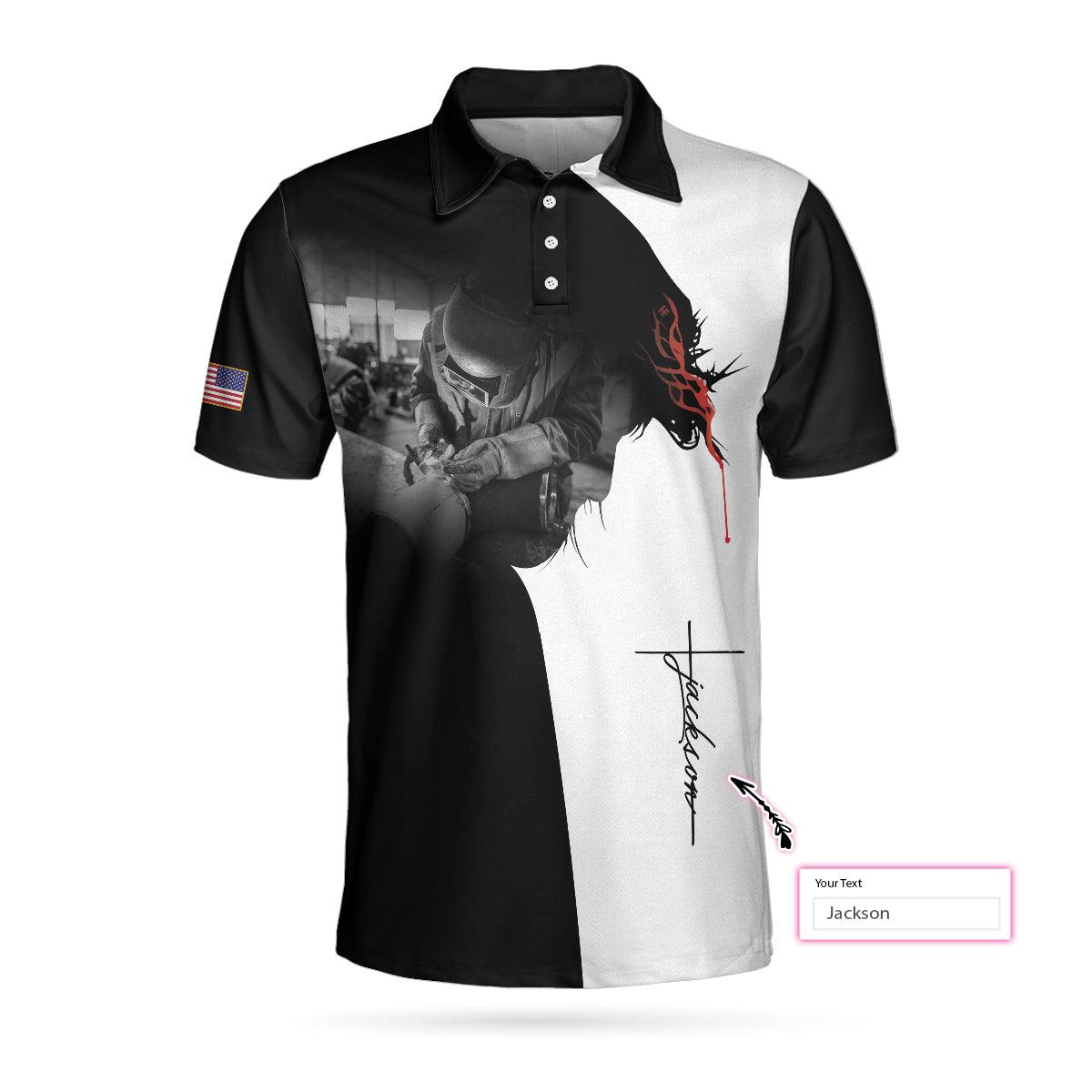 Christ Men Polo Shirt - Boilermaker I Can Do All Things Custom Christ Polo Shirt, Personalized Black And White Boilermaker Shirt For Men - Amzanimalsgift