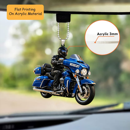 Personalized Motorcycle Christmas Ornament, Touring Bagger Rider Custom Name, Custom Ornament Christmas Gift, Keychain Motorcycle, Car Ornament Motorcycle