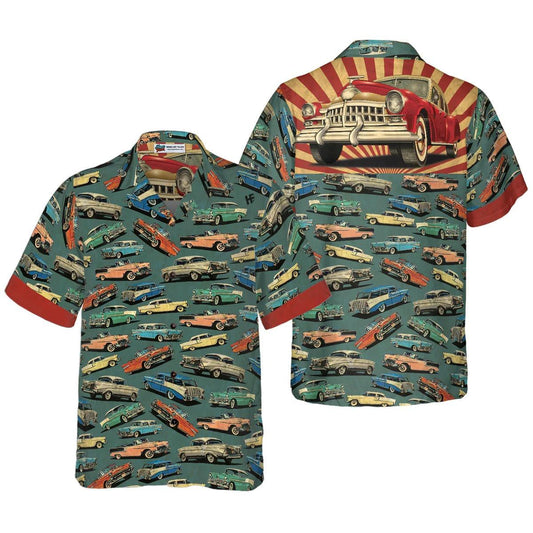 Classic Vintage Car Hawaiian Shirt - Perfect Gift For Lover, Friend, Family - Amzanimalsgift