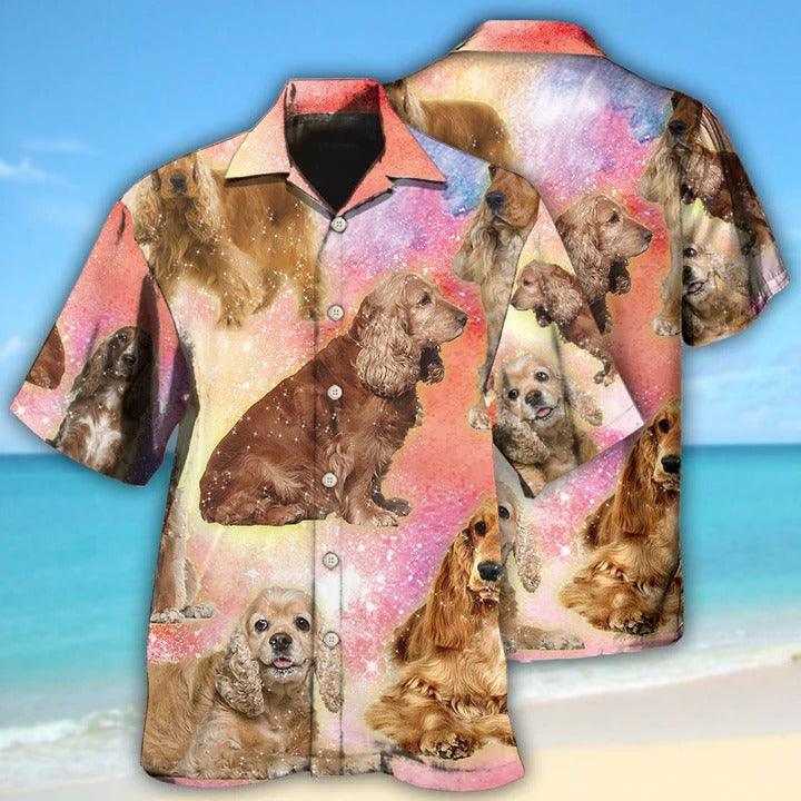 Cocker Spaniel Aloha Hawaii Shirt - Dog Blur Color Lovely Style Hawaiian Shirt For Summer - Perfect Gift For Dog Lovers, Friend, Family - Amzanimalsgift