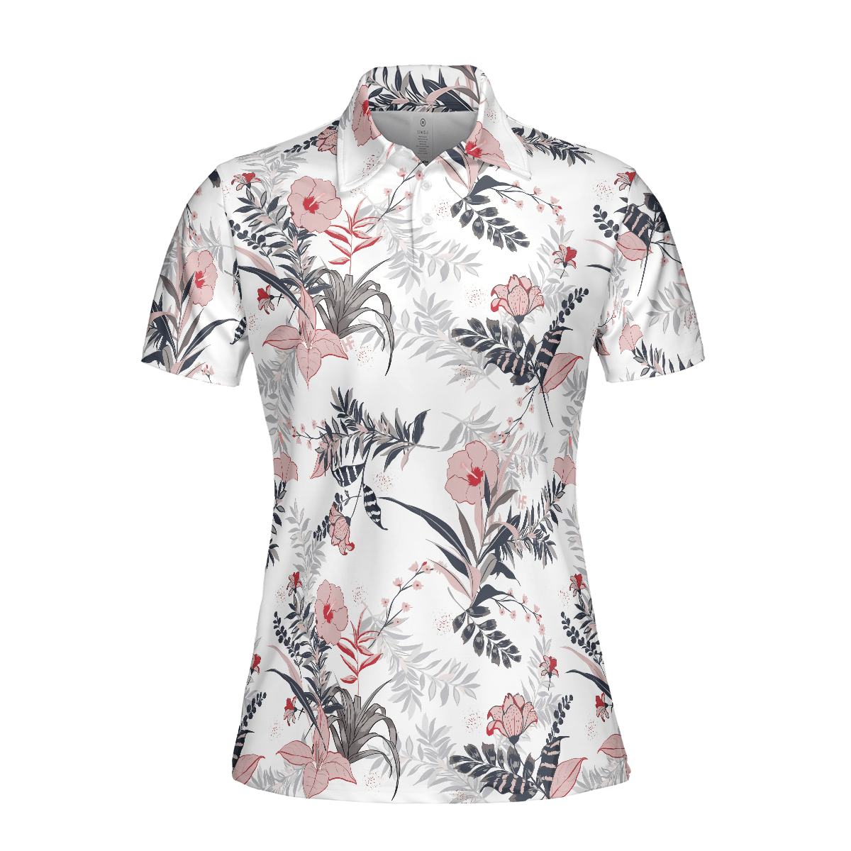 Ladies floral polo shirts hot sale