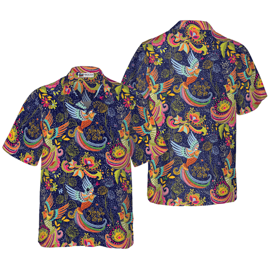 Colorful Hummingbird Mandala Hawaiian Shirt, Colorful Summer Aloha Shirts For Men Women, Perfect Gift For Husband, Wife, Boyfriend, Friend - Amzanimalsgift