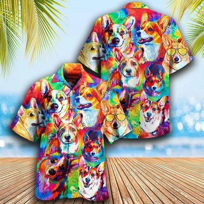 Corgi Aloha Hawaii Shirt - Corgi Don't Care Hawaiian Shirt For Summer - Perfect Gift For Dog Lovers, Friend, Family - Amzanimalsgift