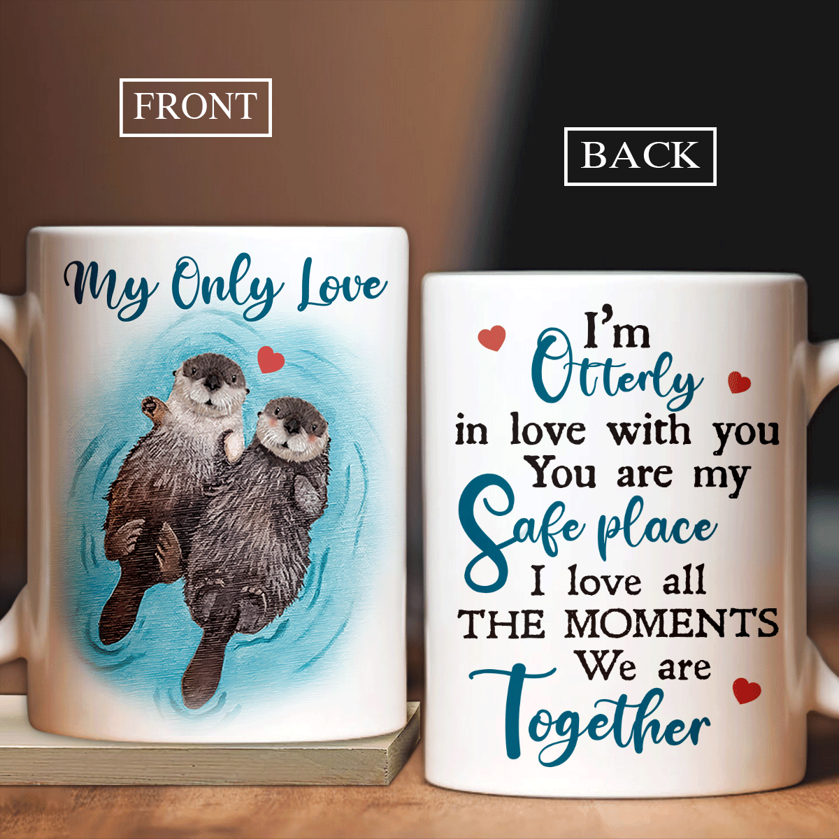 Couple Mug - Otter And Blue Ocean Mug, I Love All The Moments We Are Together, Perfect Gift For Your Lover, His And Her Gift, Husband And Wife Cup - Amzanimalsgift