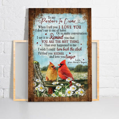 Couple Premium Wrapped Portrait Canvas - Cardinal Couple, Flower Field, I Wish I Could Find You Sooner - Perfect Gift For Couple, Spouse, Lovers - Amzanimalsgift