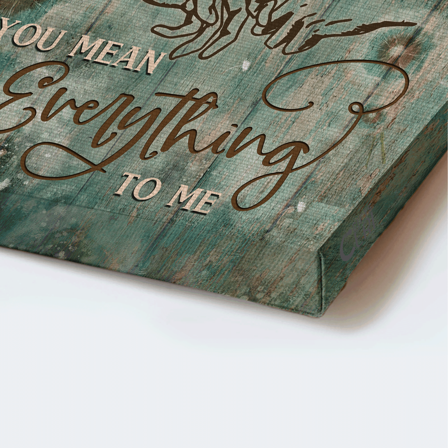 Couple Premium Wrapped Portrait Canvas - Holding Hands, Vintage Painting, You Mean Everything To Me - Gift For Couple, Lovers - Amzanimalsgift