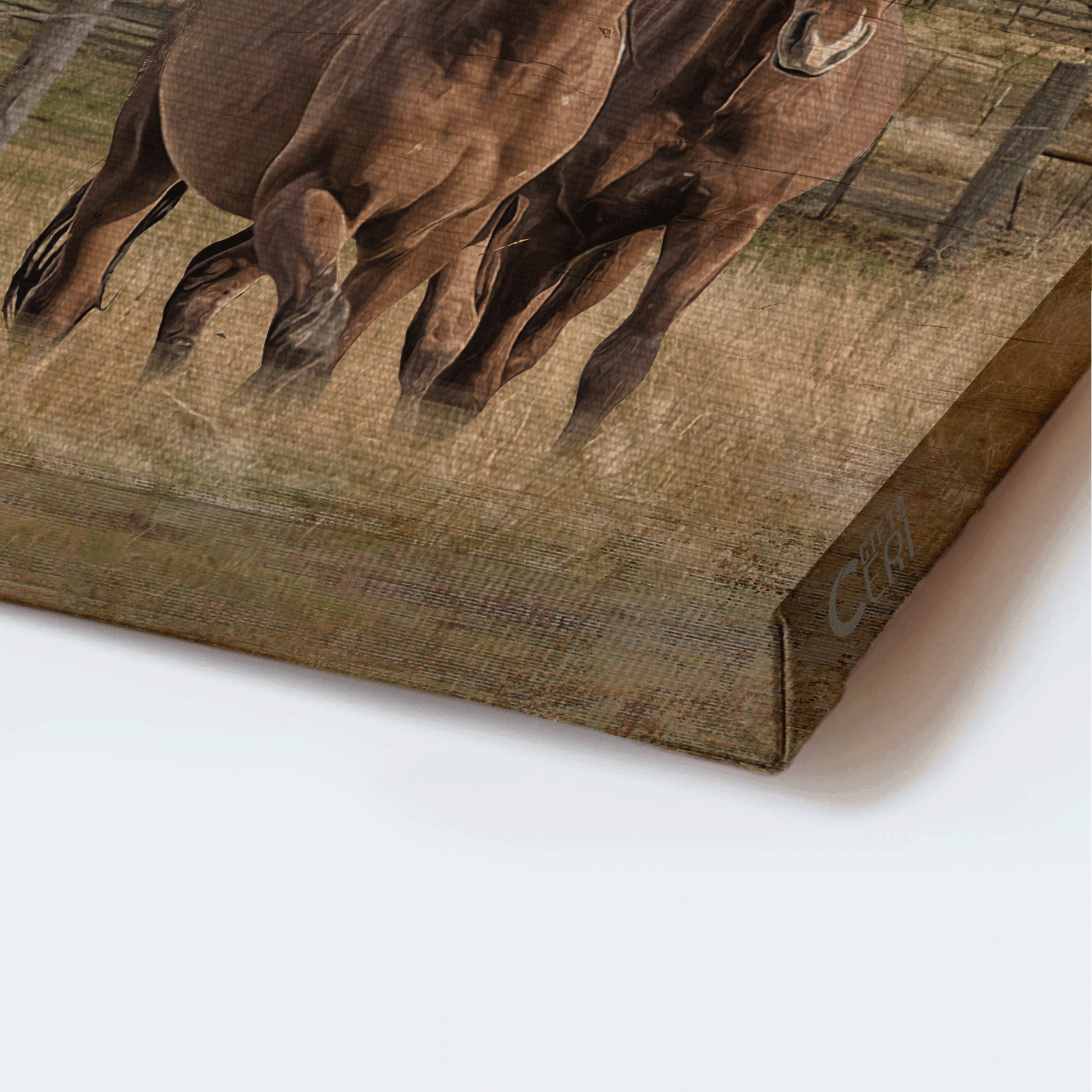 Couple Premium Wrapped Portrait Canvas - Running Horse, Meadow Land, Yellow Sunset, Life Is Better When We're Together - Gift For Couple, Lovers - Amzanimalsgift