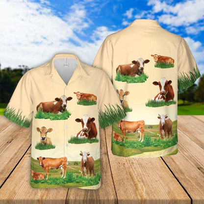 Cow Aloha Hawaiian Shirt - Cows In Meadow Hawaiian Shirt, Cow Good Rest Hawaiian Shirt For Men & Women, Cow Lover - Amzanimalsgift