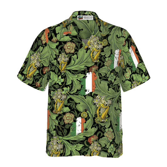 Cross Celtic Harp Ireland Proud Hawaiian Shirt, Colorful Summer Aloha Shirts For Men Women, Perfect Gift For Husband, Wife, Patrick's Day - Amzanimalsgift