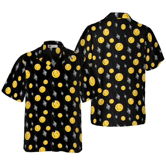 Cryptocurrency Bitcoin And Ethereum Aloha Hawaiian Shirt For Summer, Colorful Shirt For Men Women, Perfect Gift For Friend, Team, Family - Amzanimalsgift