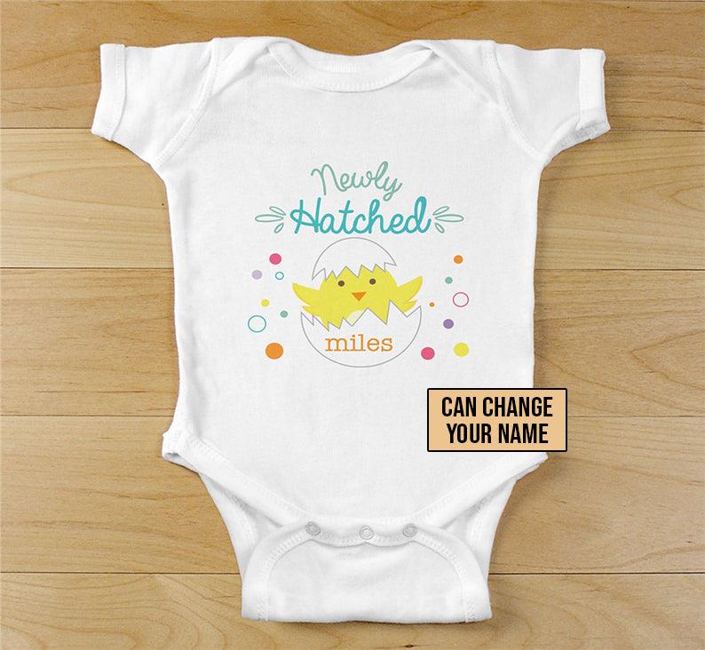 Custom Baby Onesies, Baby Onesie Newly Hatched Infant Apparel Personalised Unique Baby Shower Gift - Amzanimalsgift