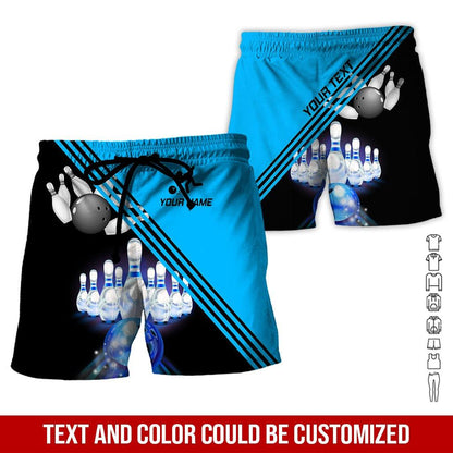 Custom Bowling Aloha Hawaiian Shirt - Amazing Bowling Ball Shine Pattern Personalized Name Hawaiian Shirt For Men & Women, Bowling Lover - Amzanimalsgift