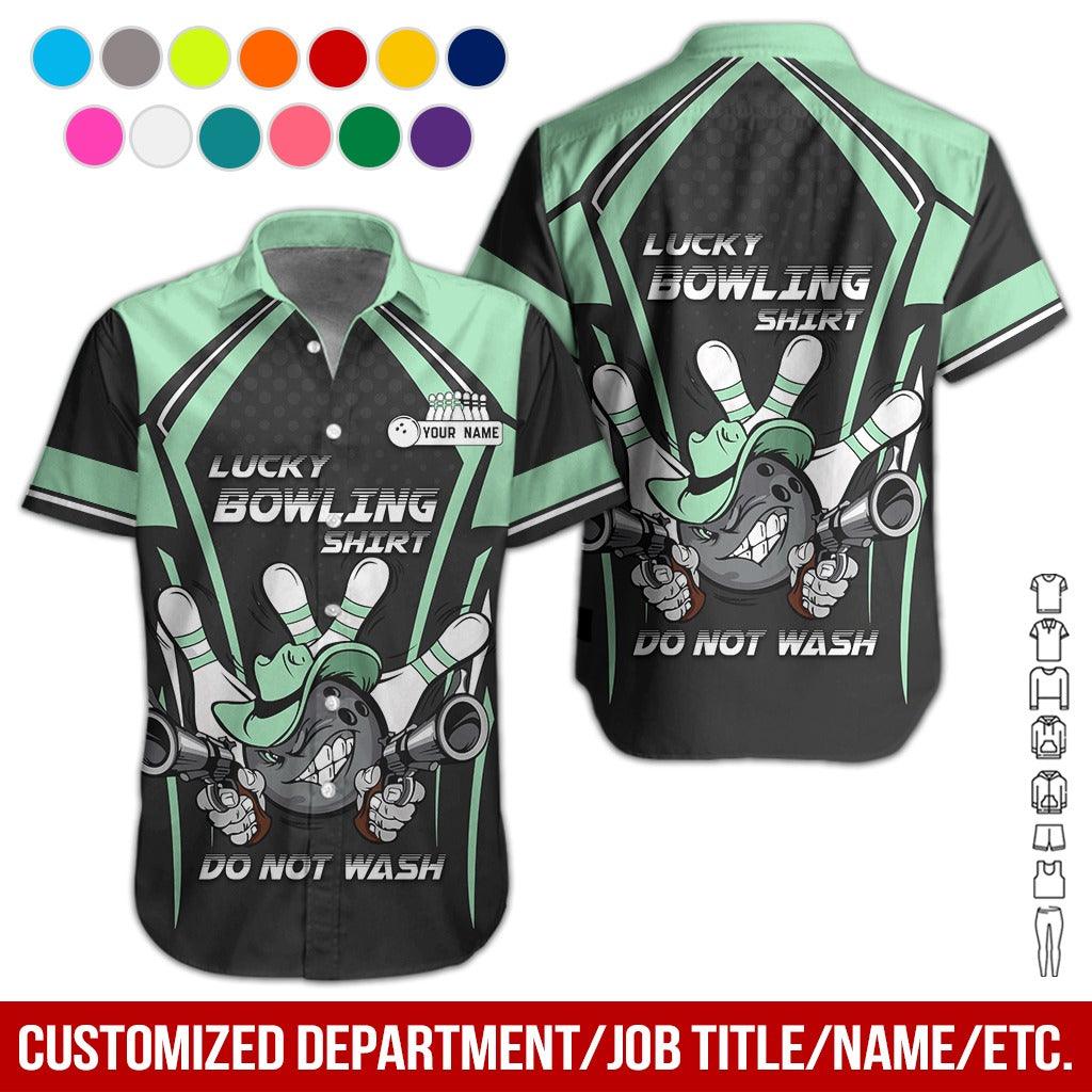 Custom Bowling Aloha Hawaiian Shirt - Bowling Ball And Guns Cowboy Do Not Wash Bowling Personalized Name Hawaiian Shirt For Men & Women, Bowling Lover - Amzanimalsgift