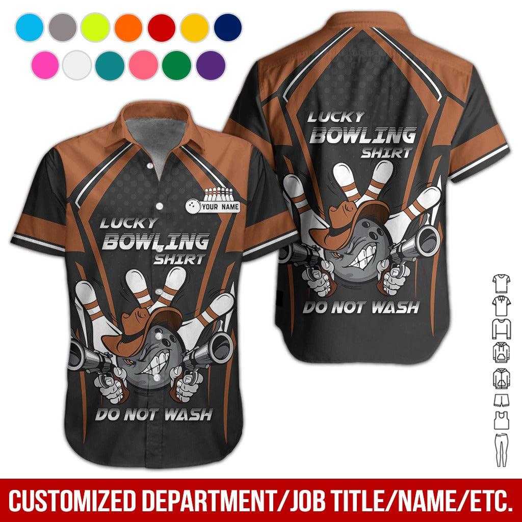 Custom Bowling Aloha Hawaiian Shirt - Bowling Ball And Guns Cowboy Do Not Wash Bowling Personalized Name Hawaiian Shirt For Men & Women, Bowling Lover - Amzanimalsgift