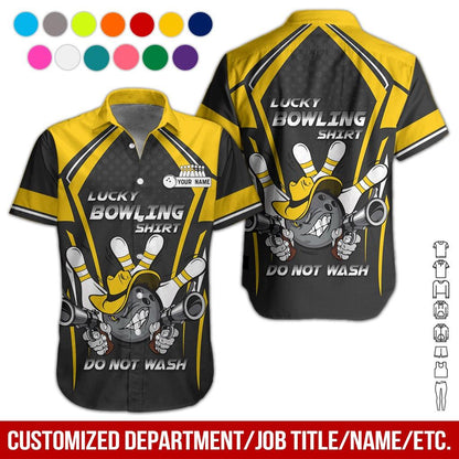 Custom Bowling Aloha Hawaiian Shirt - Bowling Ball And Guns Cowboy Do Not Wash Bowling Personalized Name Hawaiian Shirt For Men & Women, Bowling Lover - Amzanimalsgift