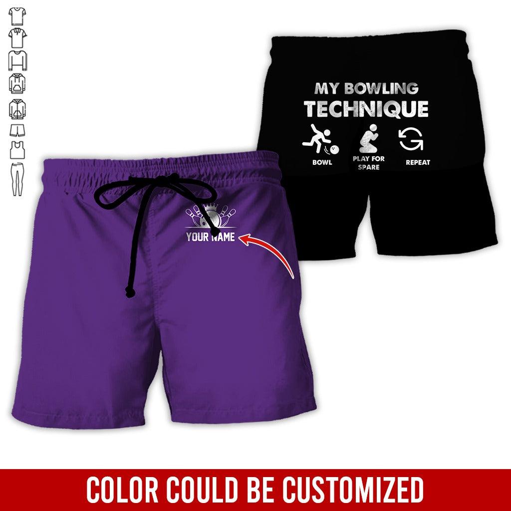 Custom Bowling Aloha Hawaiian Shirt - Cool Bowling Bowl Pattern, My Bowling Technique Personalized Name Hawaiian Shirt For Men & Women, Bowling Lover - Amzanimalsgift