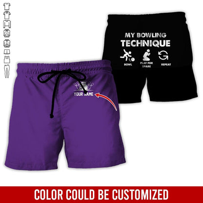 Custom Bowling Aloha Hawaiian Shirt - Cool Bowling Bowl Pattern, My Bowling Technique Personalized Name Hawaiian Shirt For Men & Women, Bowling Lover - Amzanimalsgift