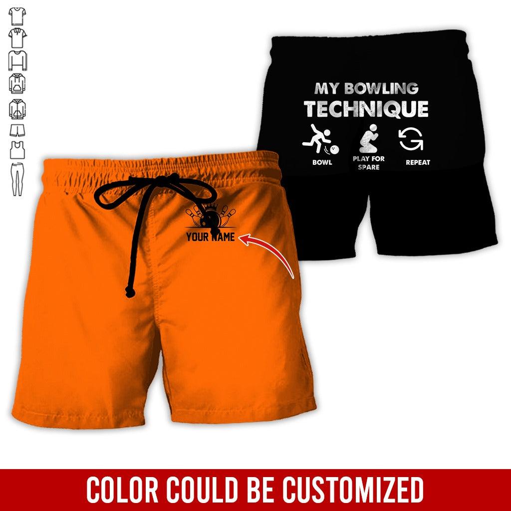 Custom Bowling Aloha Hawaiian Shirt - Cool Bowling Bowl Pattern, My Bowling Technique Personalized Name Hawaiian Shirt For Men & Women, Bowling Lover - Amzanimalsgift