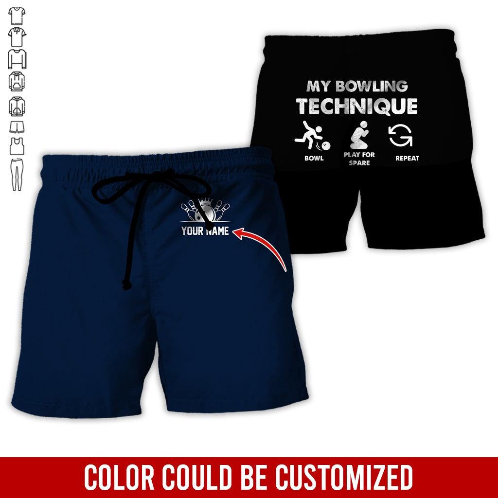 Custom Bowling Aloha Hawaiian Shirt - Cool Bowling Bowl Pattern, My Bowling Technique Personalized Name Hawaiian Shirt For Men & Women, Bowling Lover - Amzanimalsgift