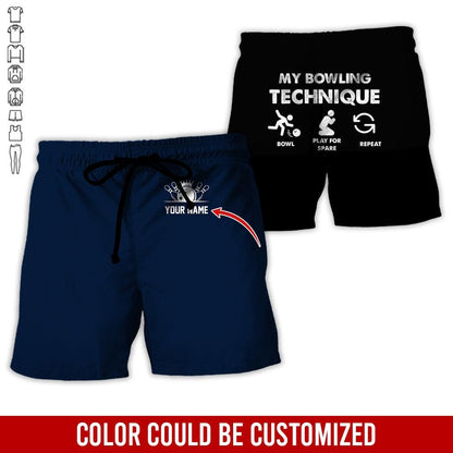 Custom Bowling Aloha Hawaiian Shirt - Cool Bowling Bowl Pattern, My Bowling Technique Personalized Name Hawaiian Shirt For Men & Women, Bowling Lover - Amzanimalsgift