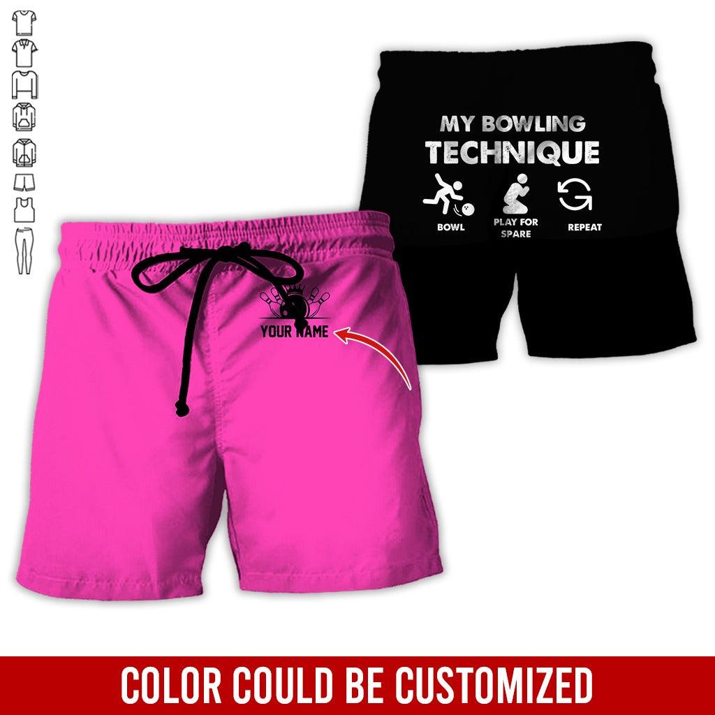 Custom Bowling Aloha Hawaiian Shirt - Cool Bowling Bowl Pattern, My Bowling Technique Personalized Name Hawaiian Shirt For Men & Women, Bowling Lover - Amzanimalsgift