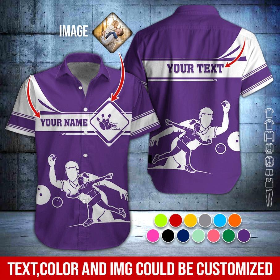 Custom Bowling Aloha Hawaiian Shirt - Cool Men & Women Playing Bowling Personalized Name Hawaiian Shirt For Men & Women, Bowling Lover - Amzanimalsgift