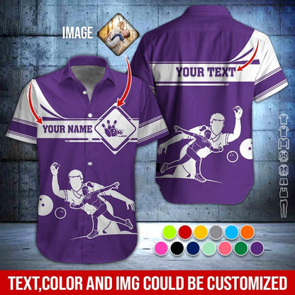 Custom Bowling Aloha Hawaiian Shirt - Cool Men & Women Playing Bowling Personalized Name Hawaiian Shirt For Men & Women, Bowling Lover - Amzanimalsgift