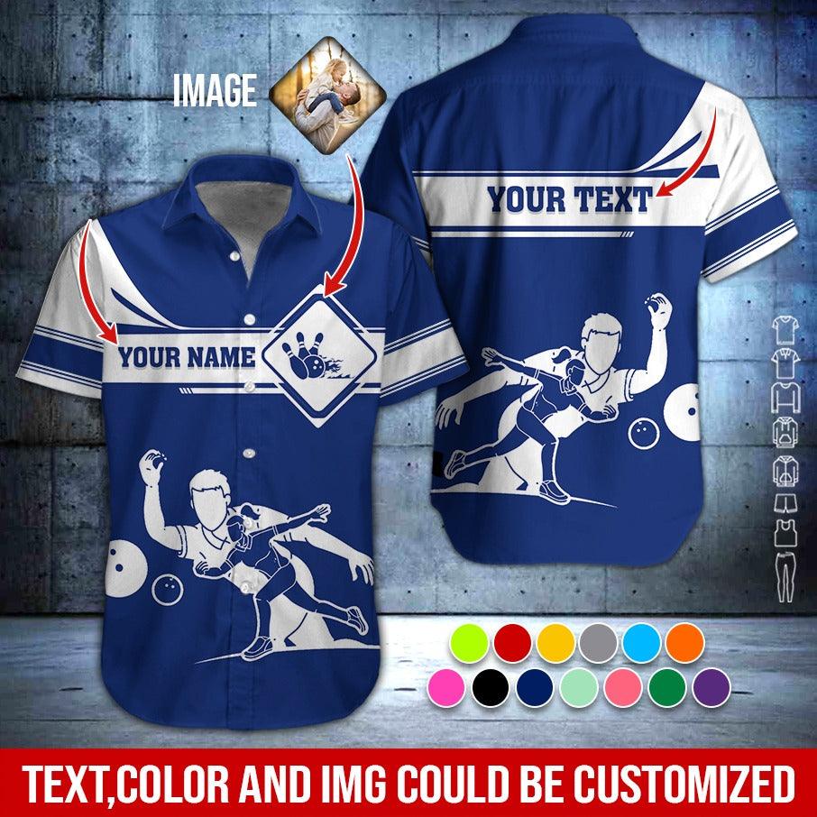Custom Bowling Aloha Hawaiian Shirt - Cool Men & Women Playing Bowling Personalized Name Hawaiian Shirt For Men & Women, Bowling Lover - Amzanimalsgift