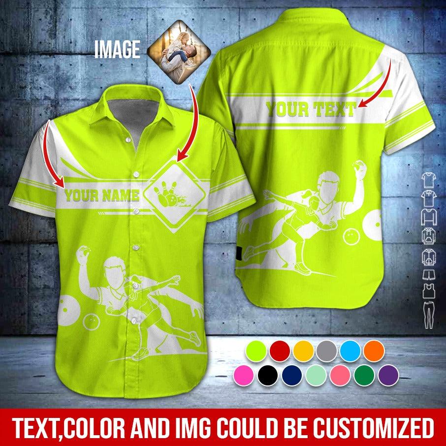 Custom Bowling Aloha Hawaiian Shirt - Men & Women Playing Bowling Personalized Name Hawaiian Shirt For Men & Women, Bowling Lover - Amzanimalsgift