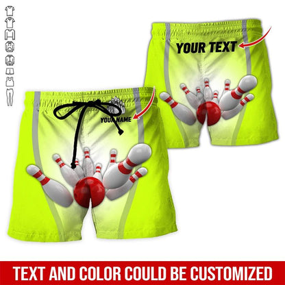 Custom Bowling Aloha Hawaiian Shirt - US Flag And Bowling Pattern Personalized Name Hawaiian Shirt For Men & Women, Bowling Lover - Amzanimalsgift