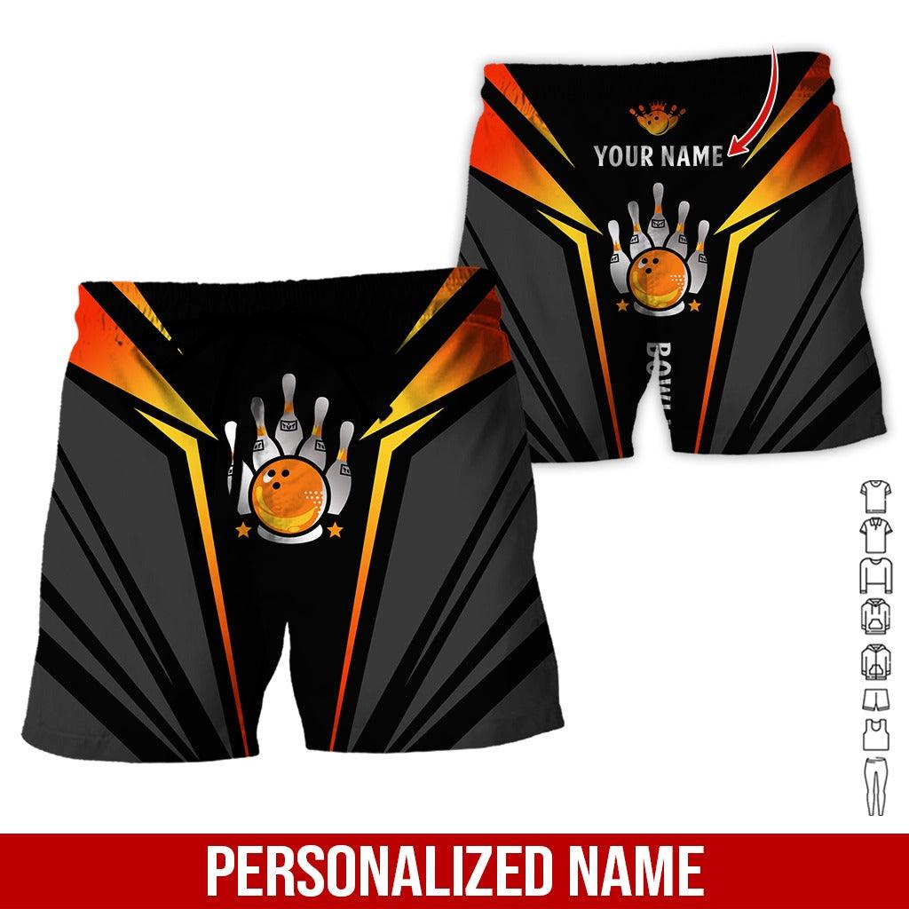 Custom Bowling Aloha Hawaiian Shirt - Yellow Bowling Ball Pattern Personalized Name Hawaiian Shirt For Men & Women, Bowling Lover - Amzanimalsgift